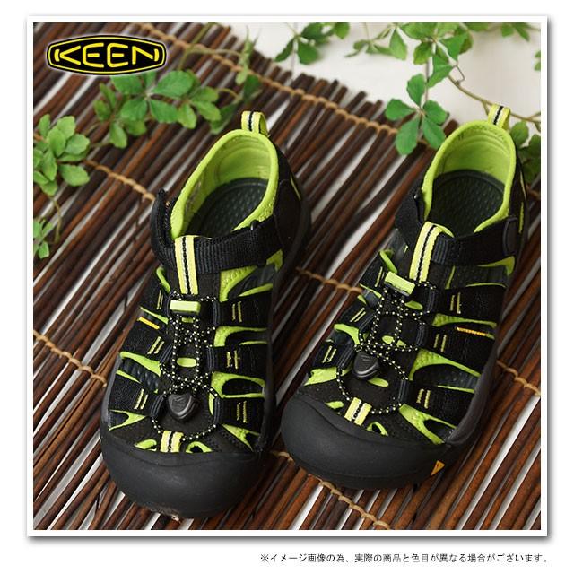 KEEN キーン サンダル 靴 YOUTH Newport H2 ウォーターシューズ ニューポート H2 ユースジュニアサイズ Black/Lime 1009965｜mischief｜02