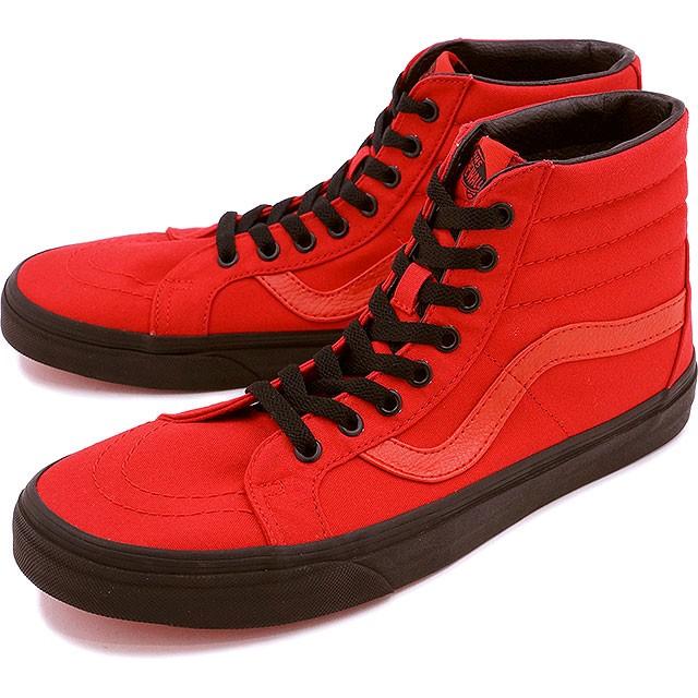 vans sk8 red black