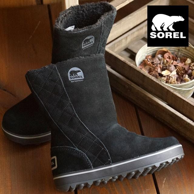 SOREL（ソレル） スノーブーツ レディース GLACY グレイシー BLACK 靴