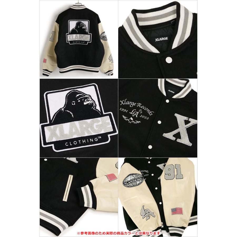 エクストララージ XLARGE メンズ OGロゴバーシティジャケット 101224021007 FW22 OG LOGO VARSITY JACKET x-large エックスラージ アウター ブルゾン GREEN 緑｜mischief｜03