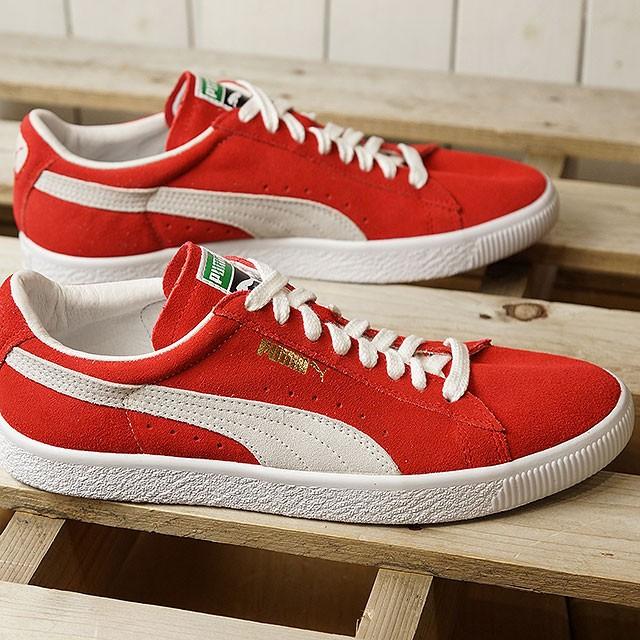 puma suede ribbon red