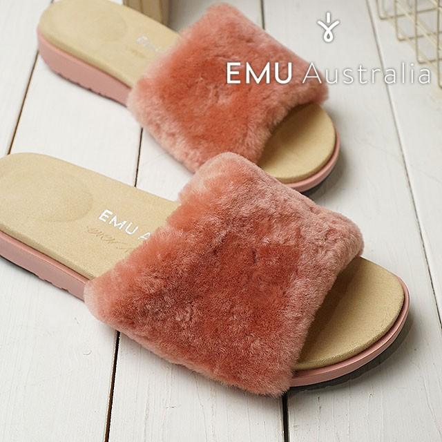 emu エミュー ムートン スリッパサンダル 靴 レディース ROBE ローブ BLUSH PINK W11801 : mischief ...