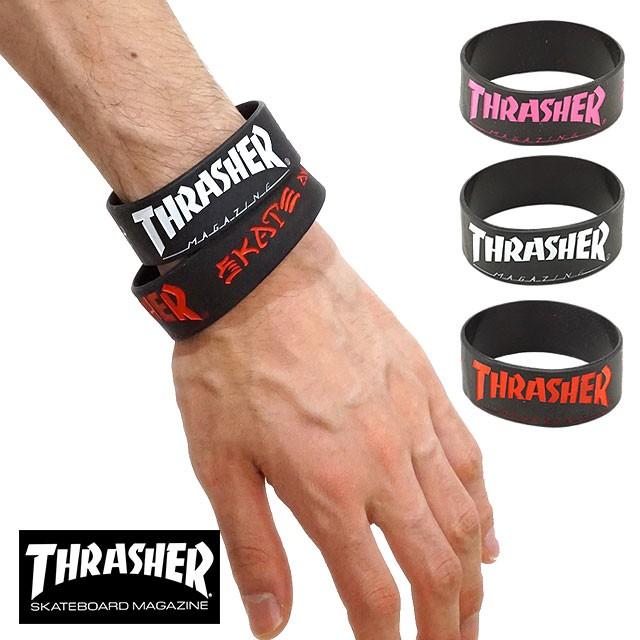 でんぢゃらすじーさん　リストバンド THRASHER スラッシャー ラバーバンド リストバンド THRRW100