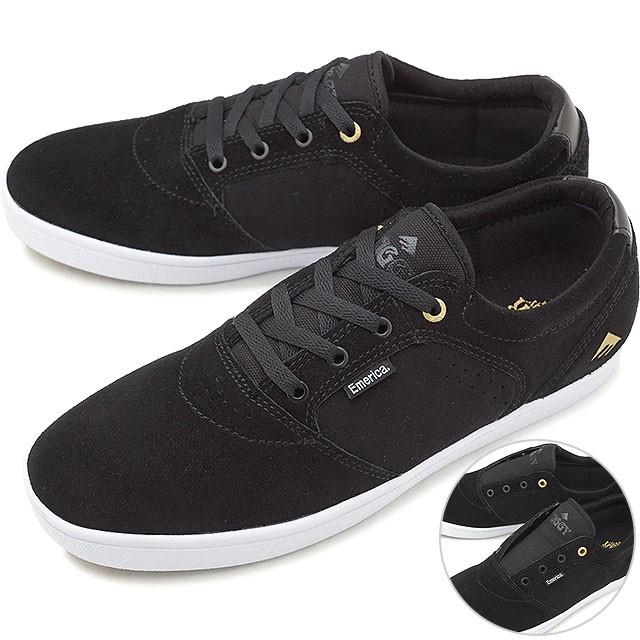 エメリカ Emerica スニーカー フィギア ドーズ FIGGY DOSE  FW20 メンズ・レディース スケートシューズ スケシュー BLACK WHITE GOLD ブラック系｜mischief