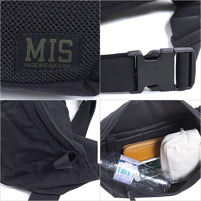 即決 MIS エムアイエス ボディバッグ ブラック MIS（エムアイエス） メッシュ ウェストバッグ MESH WAIST BAG