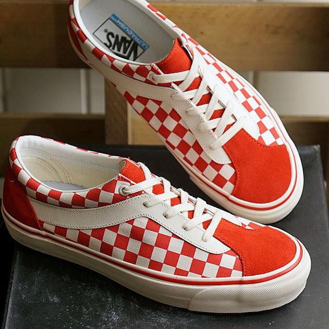 vans bold ni checkerboard red