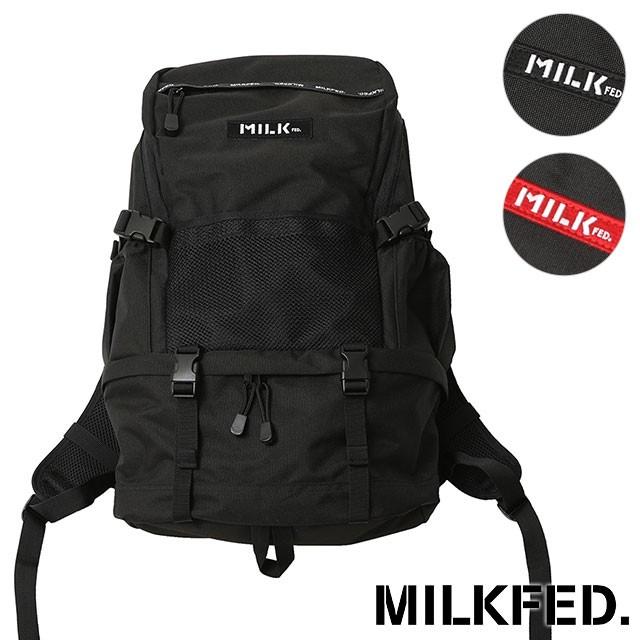 MILKFED.（ミルクフェド） ロゴ ラインド メッシュポケット バック 
