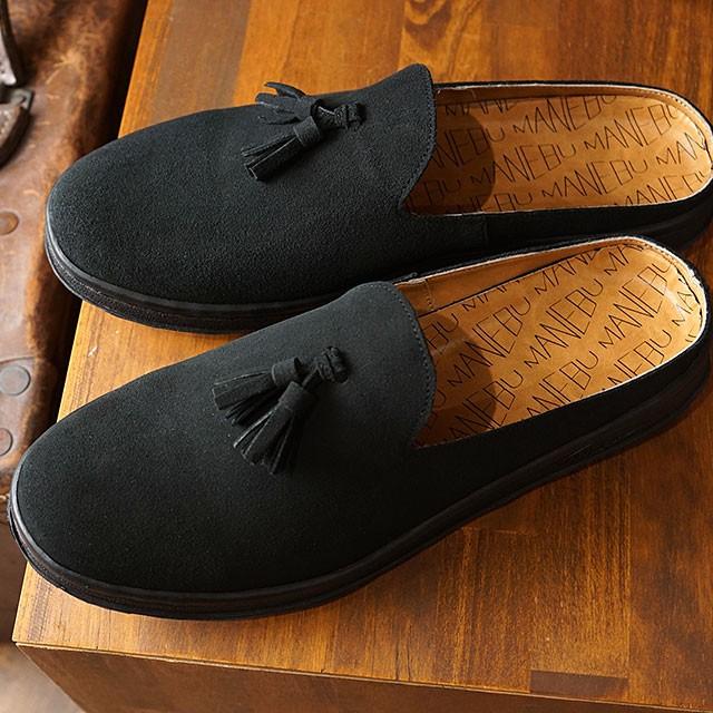 マネブ MANEBU メンズ プラン スリッパ スエード PRAN SLIPPER SUEDE 