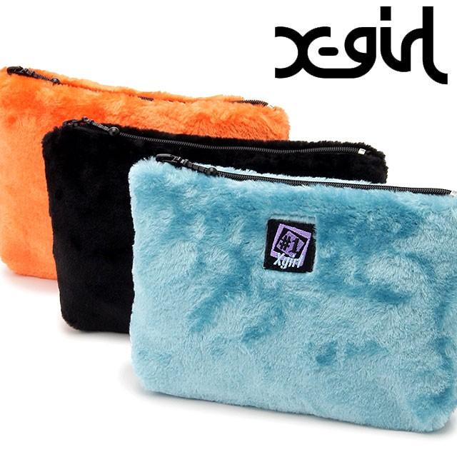 エックスガール X-girl ファー ポーチ バッグ #1 FUR POUCH バッグインバッグ 小物ケース  5184004 FW18 | X-girl