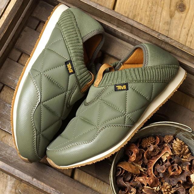テバ Teva レディース エンバーモック W EMBER MOC キャンプモック キルティング スリッポン 靴 BTOL カーキ系 1018225 FW19 | Teva | 01