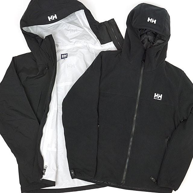 ヘリーハンセン HELLY HANSEN マウンテンパーカー メンズ スカンザ 3ウェイ ジャケット Scandza 3WAY Jacket  中綿インナー KO ブラック HOE11877