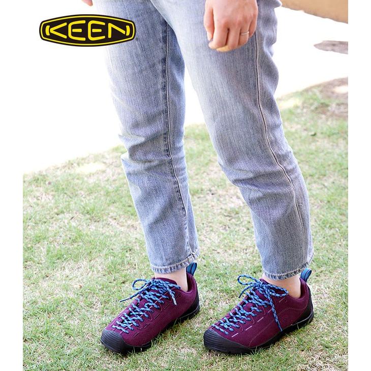KEENジャスパー24㎝新品ブラックアウトドアシューズスニーカー紫色の靴