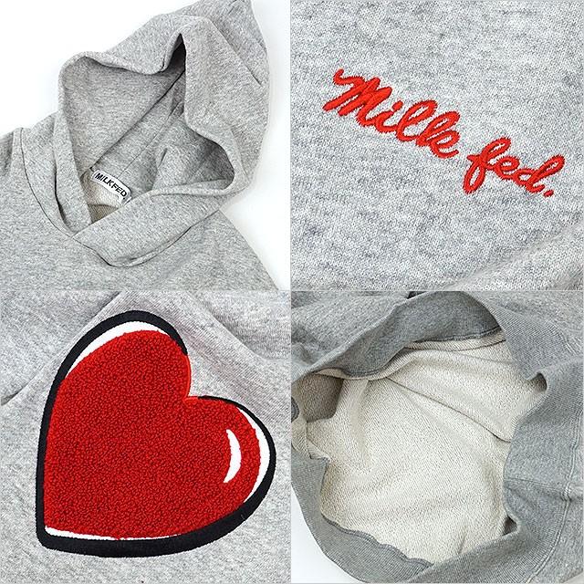MILKFED.（ミルクフェド） パーカー ハート エルボーパッチ スウェット