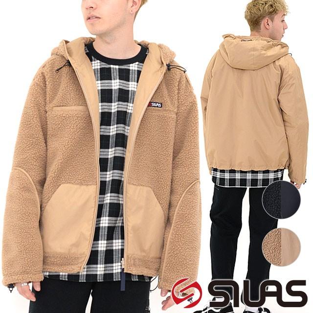 SILAS（サイラス） メンズ フリース リバーシブル ボア ジャケット