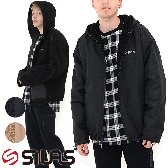 SILAS（サイラス） メンズ フリース リバーシブル ボア ジャケット