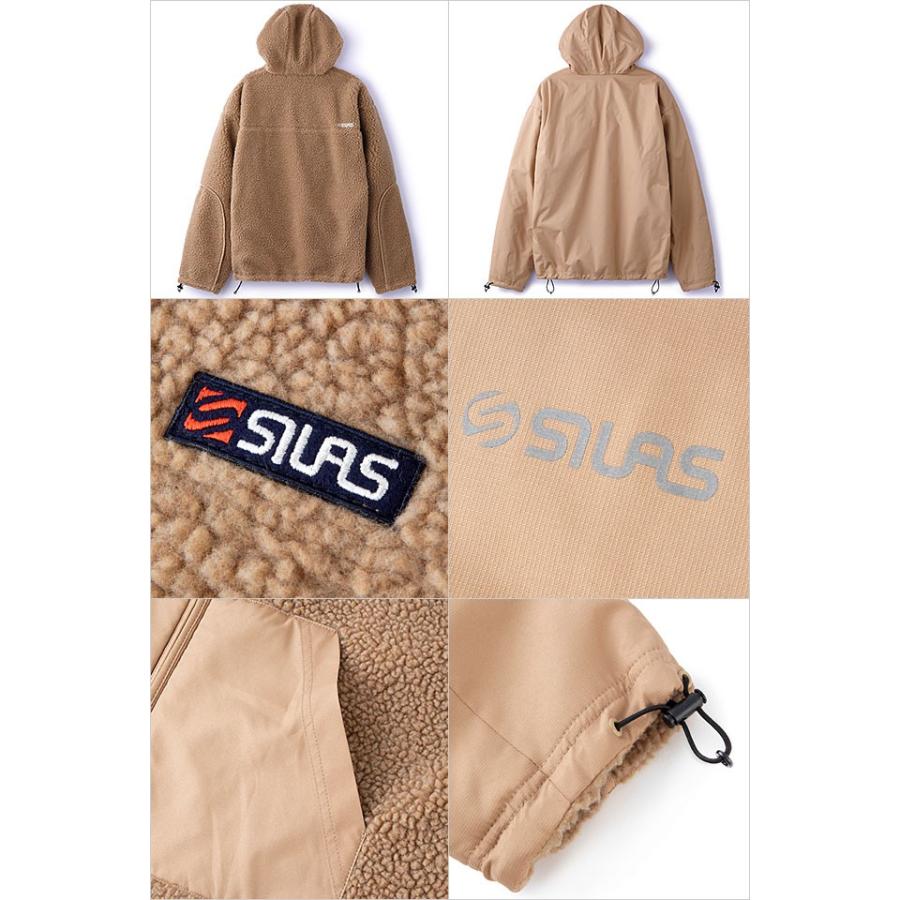 SILAS（サイラス） メンズ フリース リバーシブル ボア ジャケット