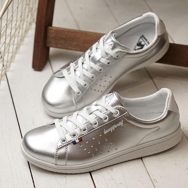 le coq sportif レディースゴルフシューズ シルバー le coq sportif golf ゴルフシューズダイヤル式スパイクレス