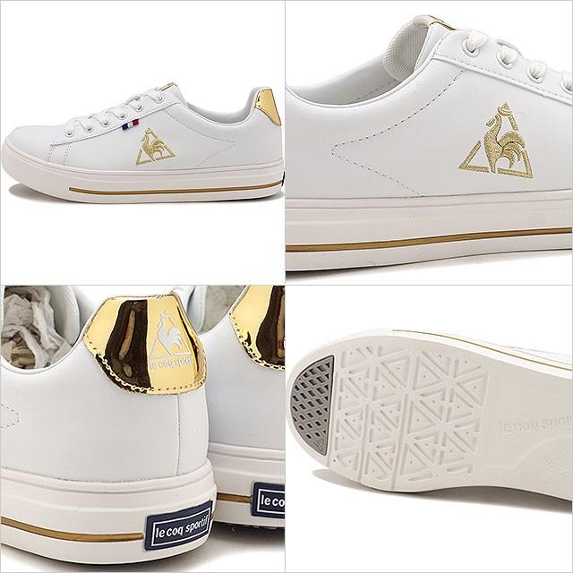 le coq sportif ゴルフシューズ 女性用 ホワイト/ゴールド le coq sportif（ルコックスポルティフ） ルコック スポルティフ