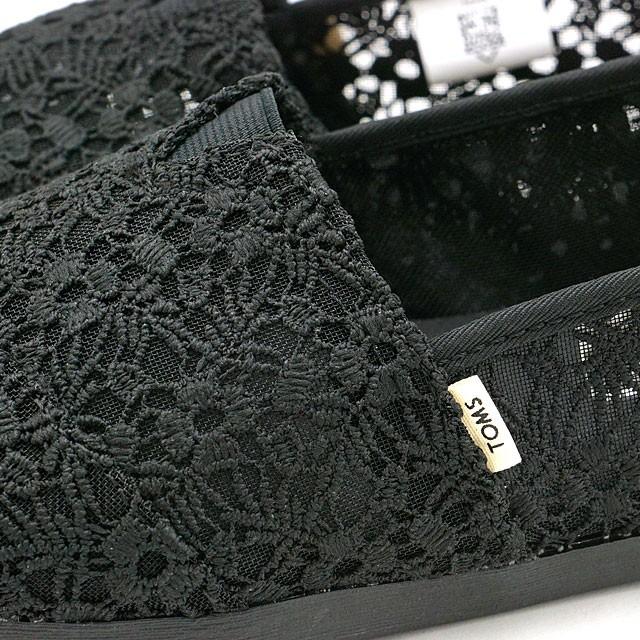 トムス TOMS レディース アルパルガータ W Classic ALPARGATA エスパドリーユ トムズシューズ 靴 Black Floral Lace ブラック系 10015063 SS20｜mischief｜04