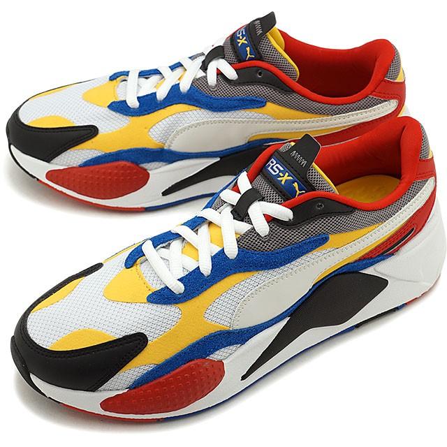 プーマ PUMA スニーカー RS-X3 371570-04 SS20 メンズ・レディース ローカット 靴 プーマホワイト スペクトライ マルチカラー｜mischief