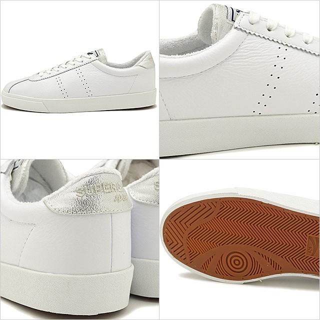 超多弁　ホワイト SUPERGA（スペルガ） スニーカー ラメ レザーコンビ 2843-COMFLEALAMEW