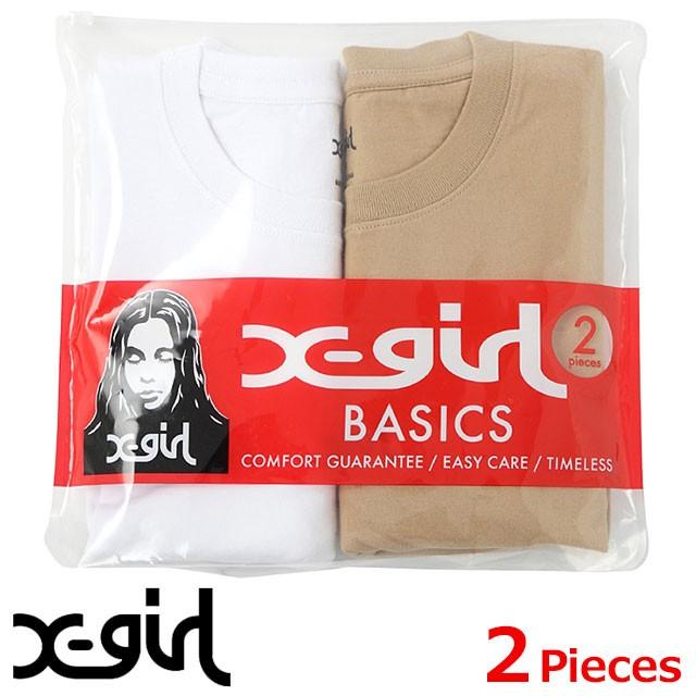 X-girl（エックスガール） レディース 2パック Tシャツ BASIC 2P S S TEE 105201011031 SU20 ...