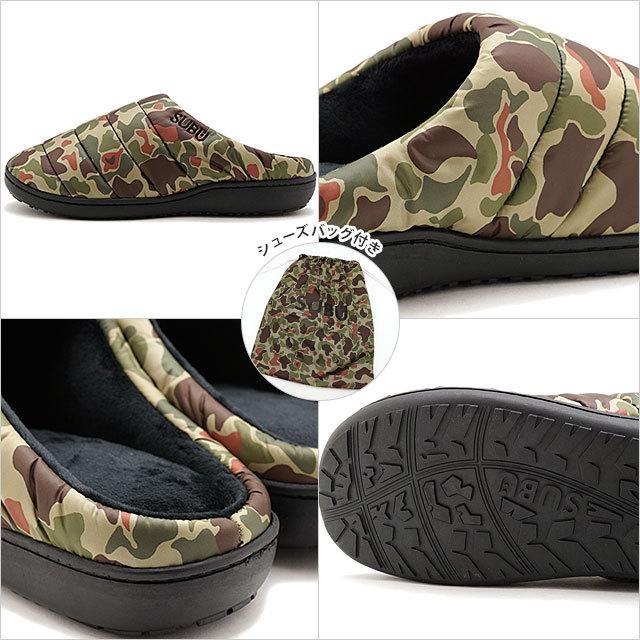 スブ SUBU 冬サンダル SUBU FW21 メンズ・レディース 外履き・室内履き ルームシューズ 中綿スリッパ DUCK CAMO カモ柄 正規取扱店 | SUBU | 02