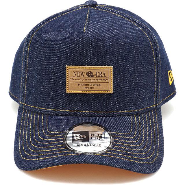NEW ERA（ニューエラ） キャップ デニム レザーパッチ 9FORTY A-Frame
