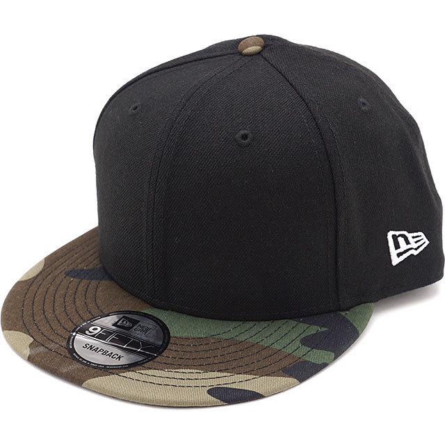 ニューエラ NEW ERA キャップ 9FIFTY ベーシック 13562109 定番 フリーサイズ ポリエステル コットン 帽子 BLK ウッドランドカモ ブラック系 正規取扱店 | NEW ERA
