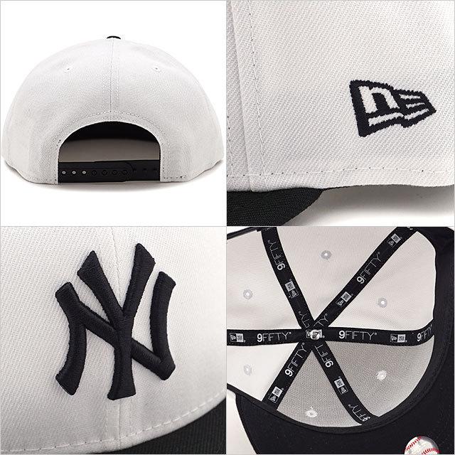 ニューエラ NEW ERA キャップ 9FIFTY NY ニューヨーク・ヤンキース 13562084 定番 フリーサイズ ポリエステル コットン 帽子 WHT BLK ホワイト系 正規取扱店 | NEW ERA | 02