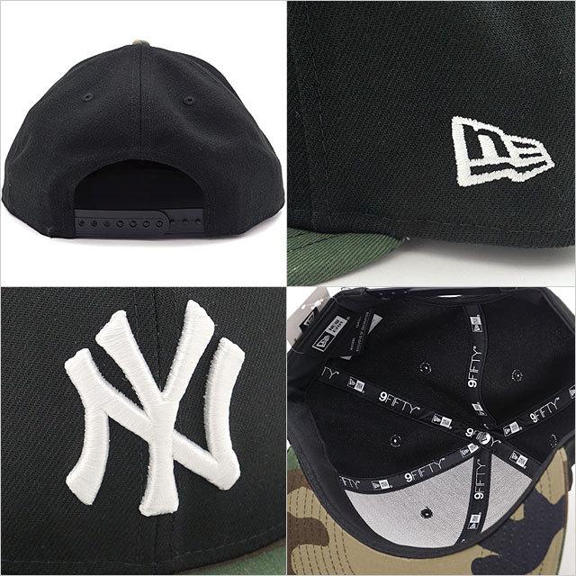 ニューエラ NEW ERA キャップ 9FIFTY NY ニューヨーク・ヤンキース 13562089 定番 フリーサイズ ポリエステル コットン 帽子 BLK ウッドランドカモ 正規取扱店 | NEW ERA | 02