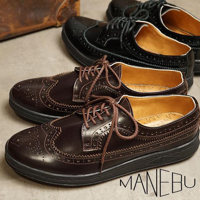 MANEBU マネブ ウキ フェイススキン メンズ レザーシューズ MNB-003B 