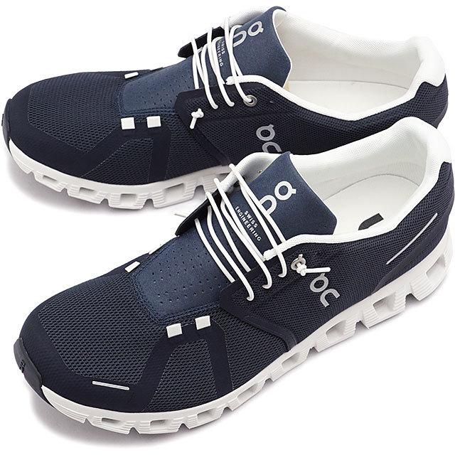 オン On メンズ クラウド5 スニーカー 59.98916 SS22 M Cloud 5 ランニングシューズ Midnight White 紺 ネイビー系 | On