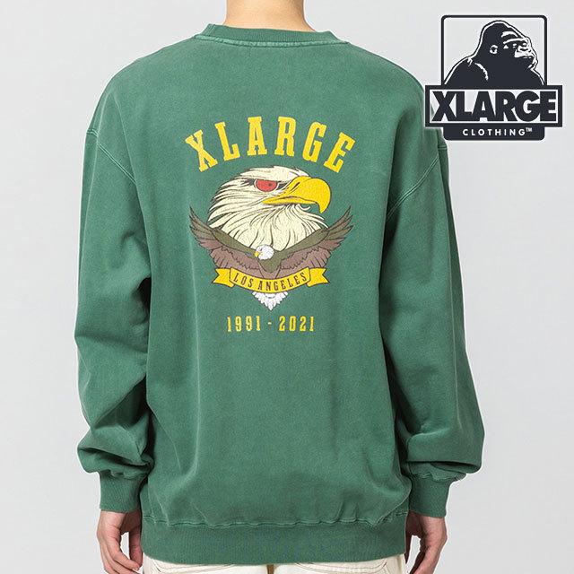 XLARGE（エクストラ ラージ） イーグルロゴピグメントクルーネック
