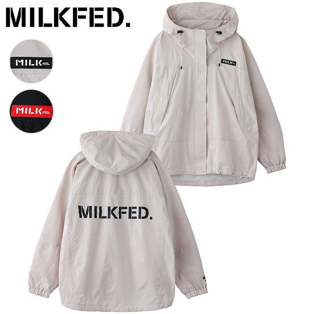 スノーボードウェア/マウンテンパーカー  MILKFED.  ホワイト 白 MILKFED.（ミルクフェド） ベーシックロゴマウンテンパーカー