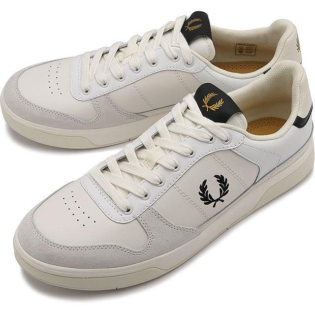 フレッドペリー FRED PERRY B300レザー スニーカー B1260-303 SS22Q2 B300 LEATHER メンズ・レディース 靴 SNOW WHITE 白 ホワイト系｜mischief