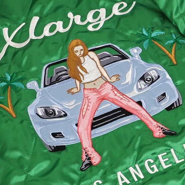 XLARGE　REVERSIBLE FLAG GAL　ブルゾン　ベロア　M XLARGE エクストララージ リバーシブルフラッグ GAL スーベニア