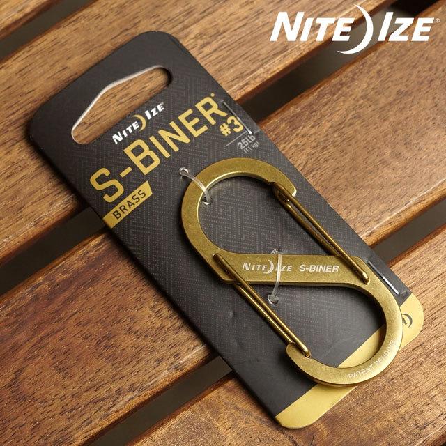 ナイトアイズ NITE IZE S型カラビナ エスビナーブラス #3 SOP-CMN-SB320 NI02708 アウトドア キャンプ ステンレス製 正規取扱店 | NITE IZE | 01