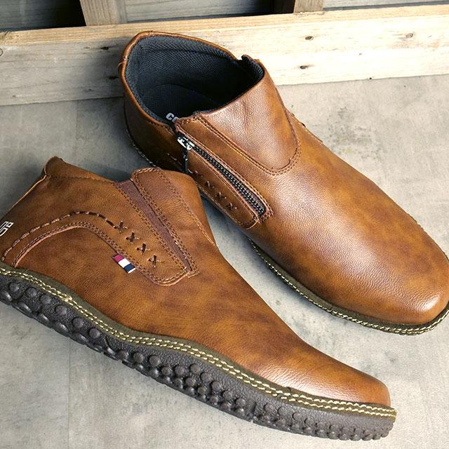 コンカラー conqueror shoes メンズ カジュアルスニーカー フォギー ウォーターテックス 22FW-FG01 FOGGY WATER-TEX 防水 スリッポン BROWN 茶 正規取扱店 | Conqueror Shoes | 01