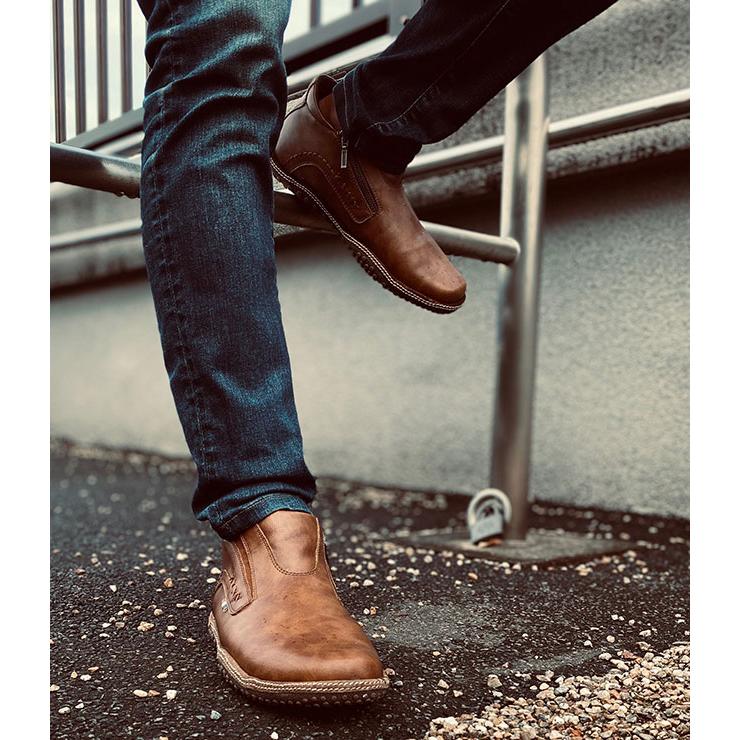 コンカラー conqueror shoes メンズ カジュアルスニーカー フォギー ウォーターテックス 22FW-FG01 FOGGY WATER-TEX 防水 スリッポン BROWN 茶 正規取扱店 | Conqueror Shoes | 04