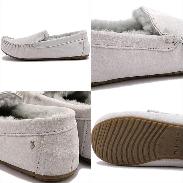 エミュ オーストラリア EMU Australia レディース エミュー  モカシン ケアンズ メタリック W11919 Cairns Metallic シープスキンライニング Silver 正規取扱店 |  | 02