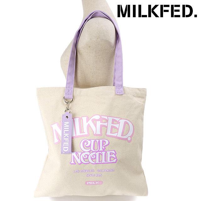 コラボ ミルクフェド MILKFED. カップヌードル ミルクフェド トートバッグ 103222053020 SS22 CUPNOODLE × MILKFED TOTE BAG メンズ・レディース WHITE｜mischief