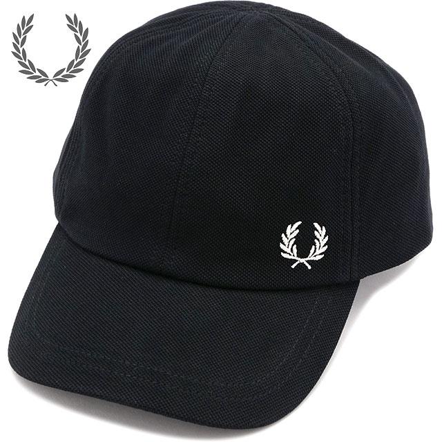 フレッドペリー FREDPERRY ピケクラシックキャップ HW1650-464 FW22 PIQUE CLASSIC CAP メンズ・レディース 帽子 フリーサイズ BLACK | FRED PERRY