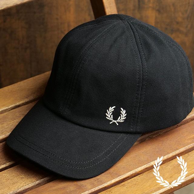 フレッドペリー FREDPERRY ピケクラシックキャップ HW1650-464 FW22 PIQUE CLASSIC CAP メンズ・レディース 帽子 フリーサイズ BLACK | FRED PERRY | 01