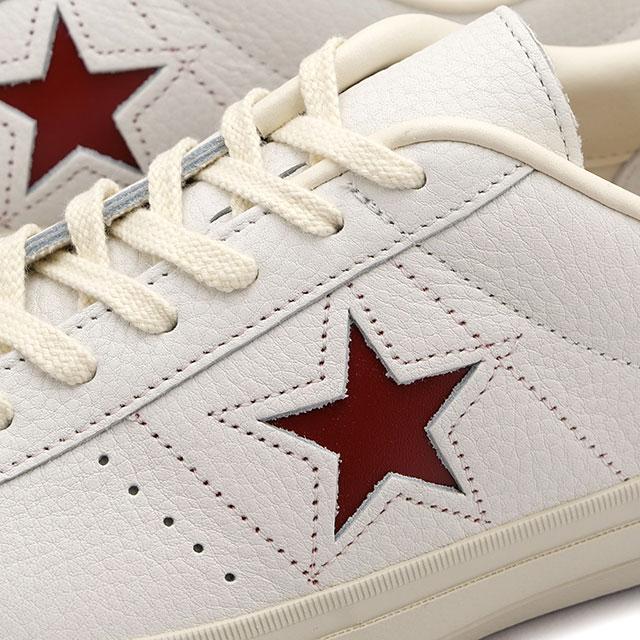 コンバース CONVERSE スニーカー ワンスター J EB レザー 35200470 HO22 ONE STAR J EB LEATHER メンズ・レディース 日本製 ホワイト クリムゾンレッド｜mischief｜04