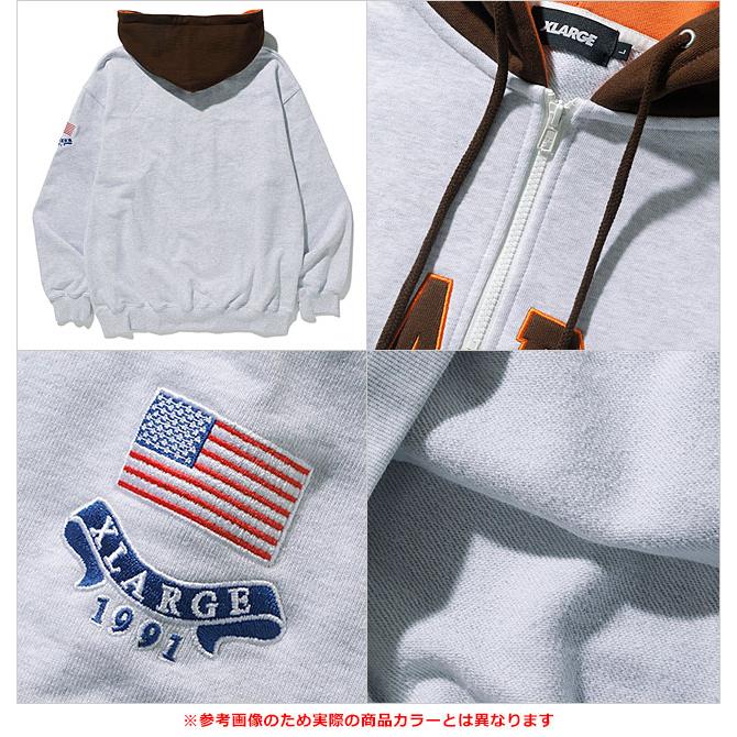 エクストララージ XLARGE メンズ コントラストカラーハーフジップフーデッドスウェット 101223012015 FW22 CONTRAST COLOR HALF ZIP HOODED SWEAT xlarge GREEN | XLARGE | 02
