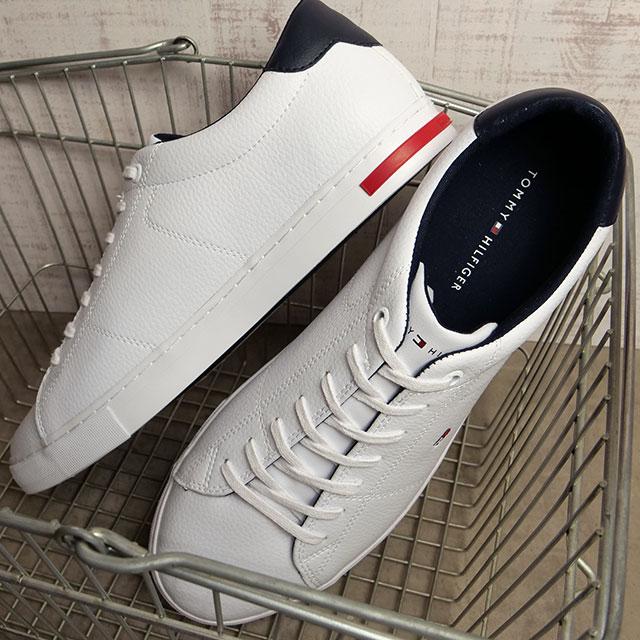 トミーヒルフィガー TOMMY HILFIGER メンズ スニーカー エッセンシャルレザーディテールバルカ FM04047-YBR FW22 ESSENTIAL LEATHER DETAIL VULC WHITE 白｜mischief｜02