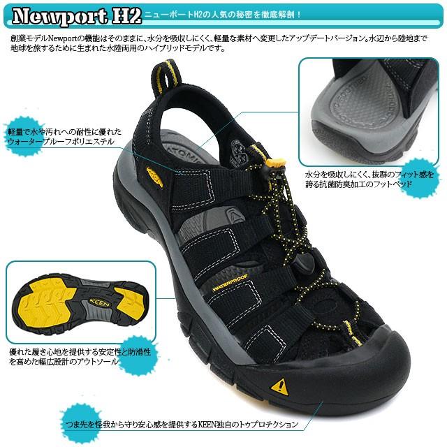 KEEN（キーン） 返品送料無料 ニューポート H2 ブラック サンダル 靴