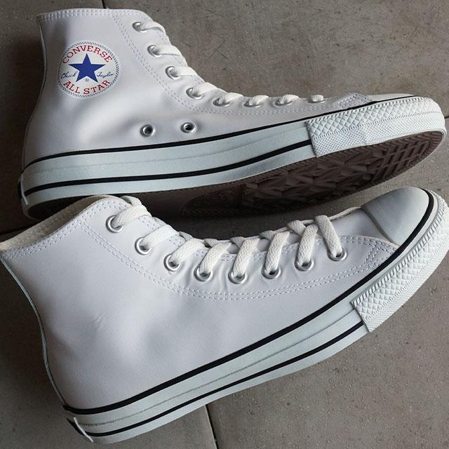 CONVERSE（コンバース） レザー オールスター ハイカット ホワイト