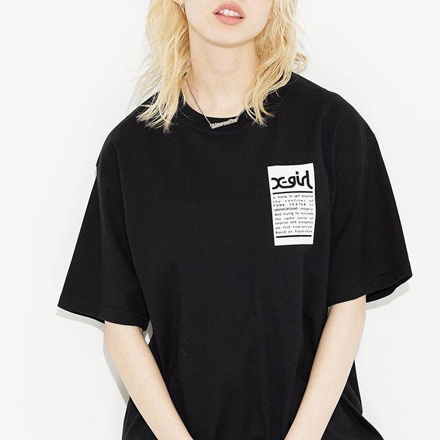 X-girl（エックスガール） レディース ワーズフェイス Tシャツ
